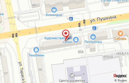 Туристическое агентство Pegas Touristik на улице Пушкина на карте