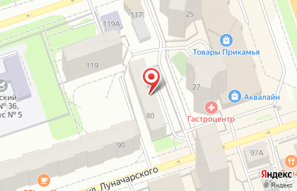 Торговая компания МОНТ Урал на улице Луначарского на карте