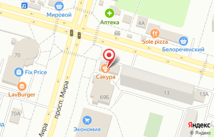 Суши-бар Сакура в Усть-Илимске на карте