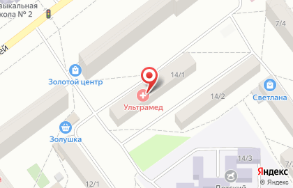 Медицинский центр Ультрамед на проспекте Строителей на карте