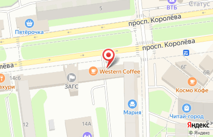Магазин колбасных изделий Великатес на проспекте Королёва на карте