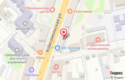 Москва на Комсомольской на карте