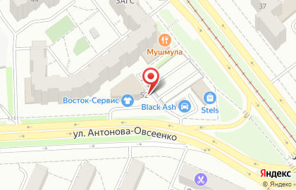 Под ключ на улице Антонова-Овсеенко на карте