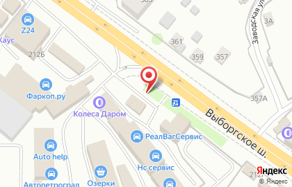 Спортивный магазин VeloShock на Выборгском шоссе на карте