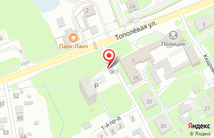 Продовольственный магазин Домашний на Тополёвой улице на карте