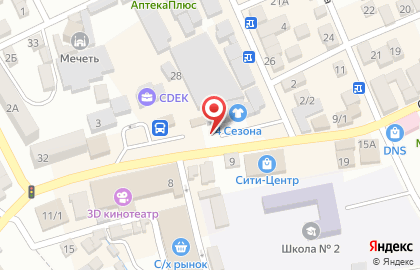 Киоск хлебобулочных изделий на Советской улице на карте