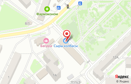 Колбасная лавка в Октябрьском районе на карте