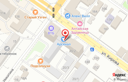 Гостиница КАРАВАН в Октябрьском районе на карте