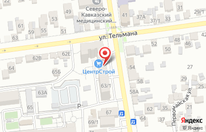Салон-магазин на улице Пушкина на карте