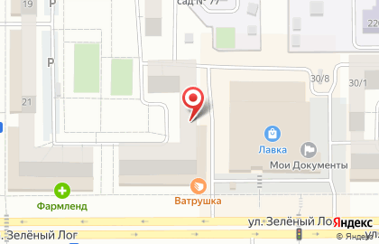 Магазин Красное & Белое на улице Зелёный Лог на карте