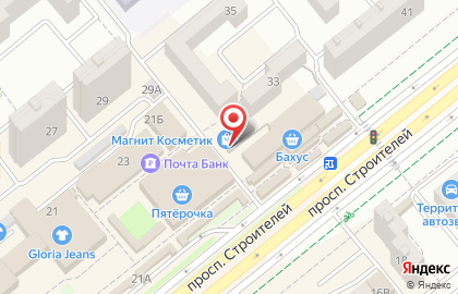 Магазин УпакЦентр на проспекте Строителей на карте