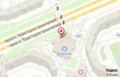 Федеральная сеть доставки блюд японской и паназиатской кухни Сушибокс на проспекте Тракторостроителей на карте