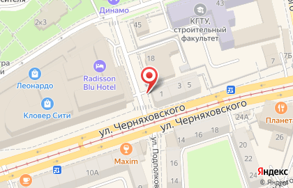 Туристическая фирма Счастливый билет на улице Черняховского на карте