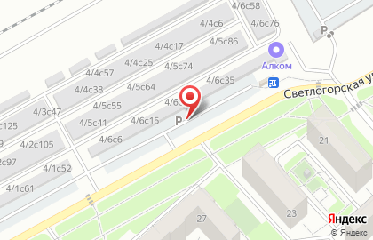 Автостоянка в Красноярске на карте