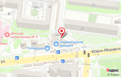 Пекарня №1 на Южно-Моравской улице на карте