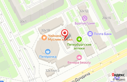Марафон на Купчинской улице на карте