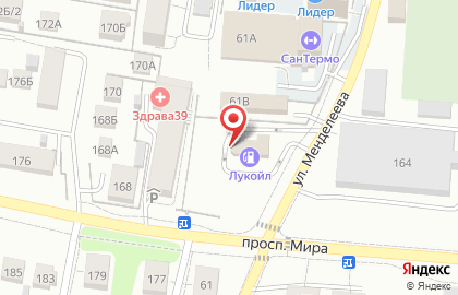 Банкомат Банк Петрокоммерц, филиал в г. Калининграде на проспекте Мира, 166 на карте