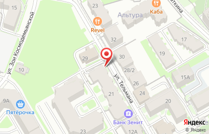 ОАО Банкомат, АКБ Абсолют Банк на улице Тельмана на карте