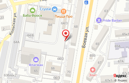Киоск по продаже хлебобулочных изделий, Советский район на Боевой улице на карте