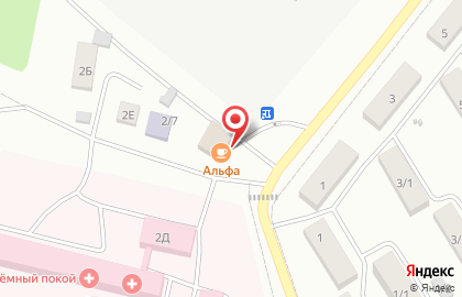 Продовольственный магазин Альфа на улице Комарова на карте