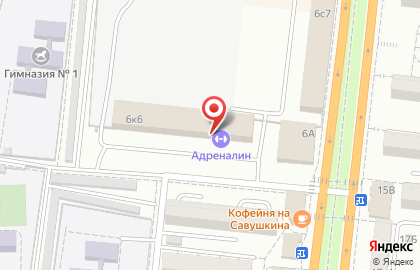 Тренажерный зал Адреналин на улице Савушкина на карте