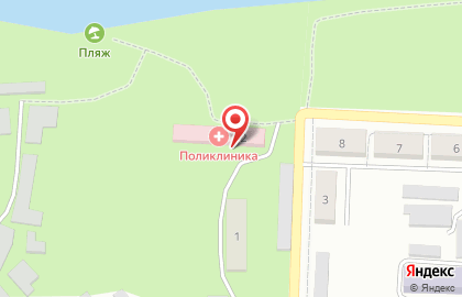 Поликлиническое отделение на улице Пушкина на карте