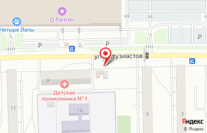 Продовольственный магазин на улице Энтузиастов на карте