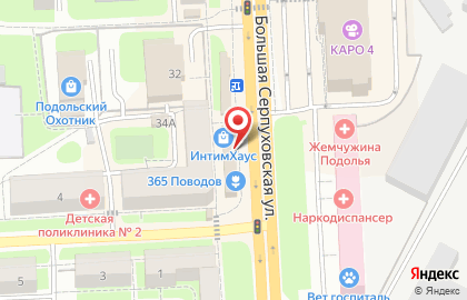 Избёнка на Большой Серпуховской улице на карте