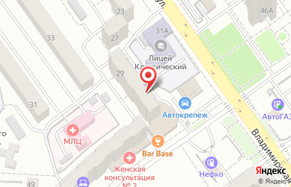 Вита, Железнодорожный район на Владимирской улице на карте