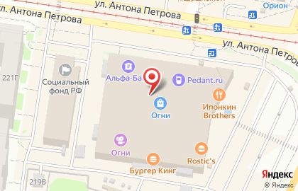 Евросеть на улице Антона Петрова на карте