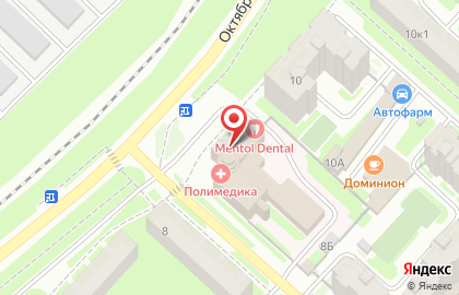 АКБ РОСБАНК на Октябрьской улице на карте