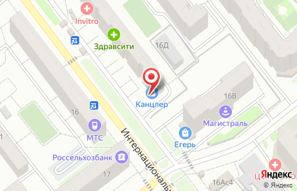 Магазин кондитерских изделий Акконд на Интернациональной улице на карте
