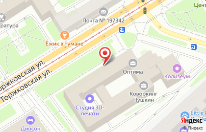 Школа танцев Тандем на Торжковской улице на карте
