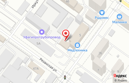 Магазин товаров для здоровья Медтехника на улице Рязанской 5 на карте