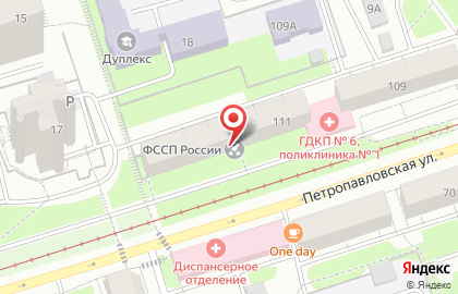 Управление Федеральной службы судебных приставов по Пермскому краю Отдел судебных приставов в Дзержинском районе на карте