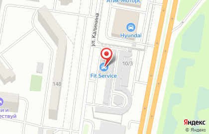 Автосервис FIT SERVICE на улице Калинина в Благовещенске на карте