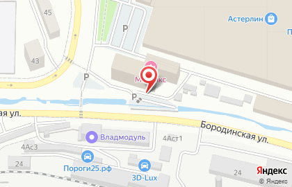 Центр автопроката ПримАвтоПрокат на Бородинской улице на карте