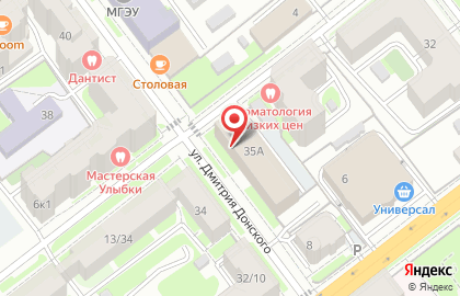 Торгово-производственная компания Эдельвейс на улице Дмитрия Донского на карте