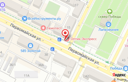 Центр коррекции зрения Оптик-Экспресс на Первомайской улице, 39 на карте