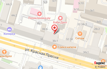 Акварель на улице Красная Пресня на карте