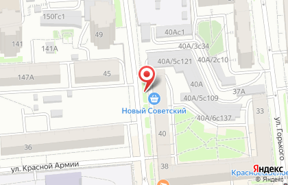 Мини-маркет Советский в Железнодорожном районе на карте