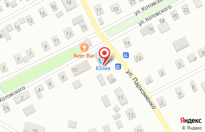 Продуктовый магазин Юлия, продуктовый магазин на улице Пархоменко на карте