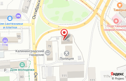 Отдел МВД России по Московскому району г. Калининграда на карте