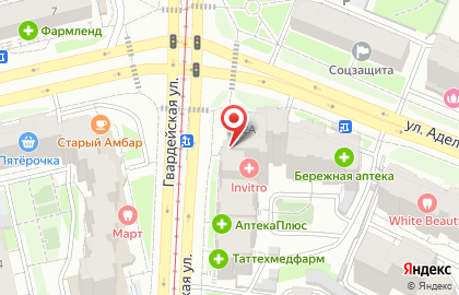 Аптека Сакура-Фармация на Гвардейской улице на карте