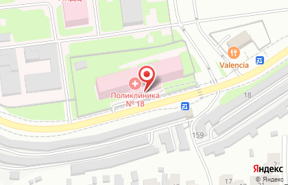 Городская поликлиника №18 на улице Карбышева на карте