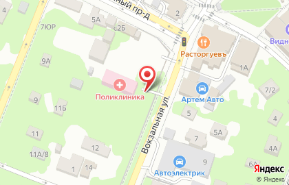 Поликлиника Видновская районная клиническая больница на Вокзальной улице на карте