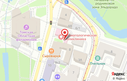 Стоматологическая поликлиника в Томске на карте