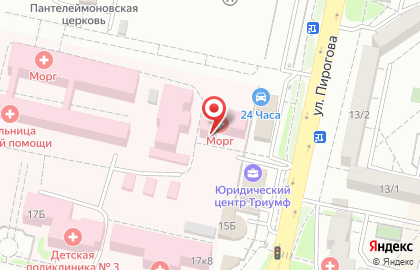 Городская клиническая больница скорой медицинской помощи в Ставрополе на карте