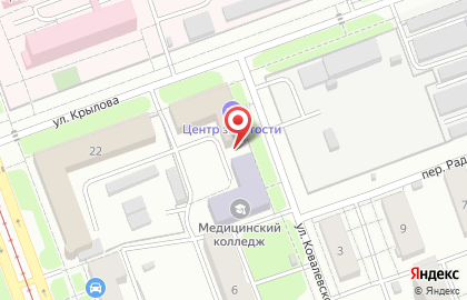 Челябинский медицинский колледж в Тракторозаводском районе на карте