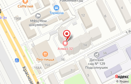 Воронежский институт высоких технологий в Советском районе на карте